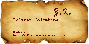 Zoltner Kolombina névjegykártya